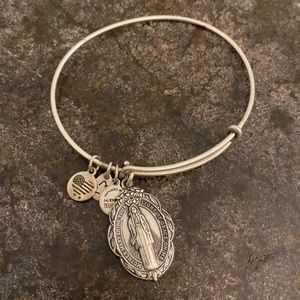 Silver Mother Mary Alex and Ani bracelet
